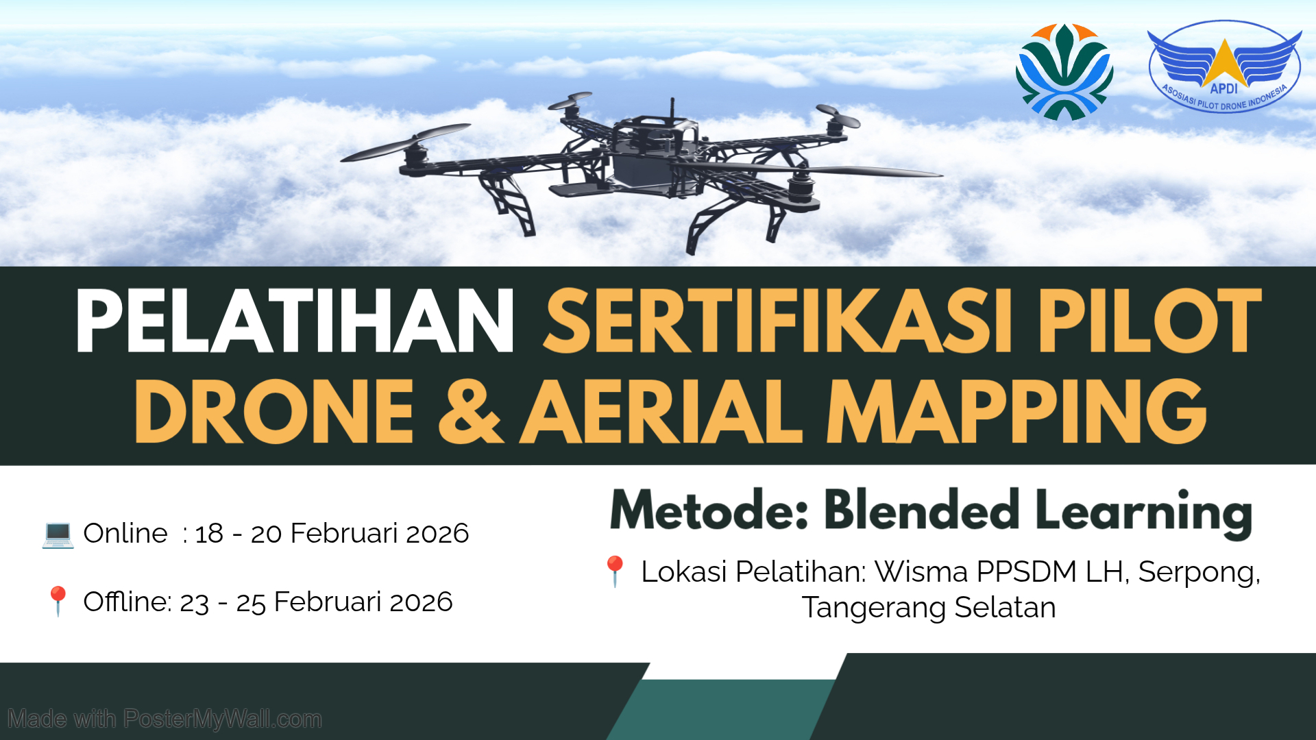 Pelatihan Drone dan Aerial Mapping Serta Sertifikasi Remote Pilot
